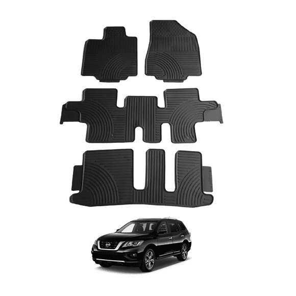 3D MAXpider L1NS10701509 Black Complete Set Custom Fit All-Weather Floor Mat for Select Nissan Pathfinder Models Kagu Rubber 3D MAXpider L1NS10701509 Black Complete Set Custom Fit All-Weather Floor Mat for Select Nissan Pathfinder Models Kagu Rubber